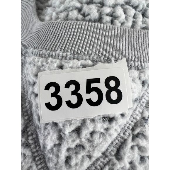 Victoria's Secret PINK Women's Sherpa Oversized Pullover Pockets Gray Size S - Picture 11 of 11